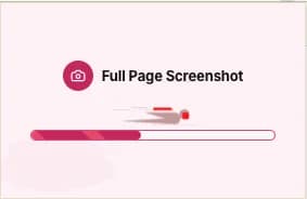 Full Page Screenshot extension popup with capture progress