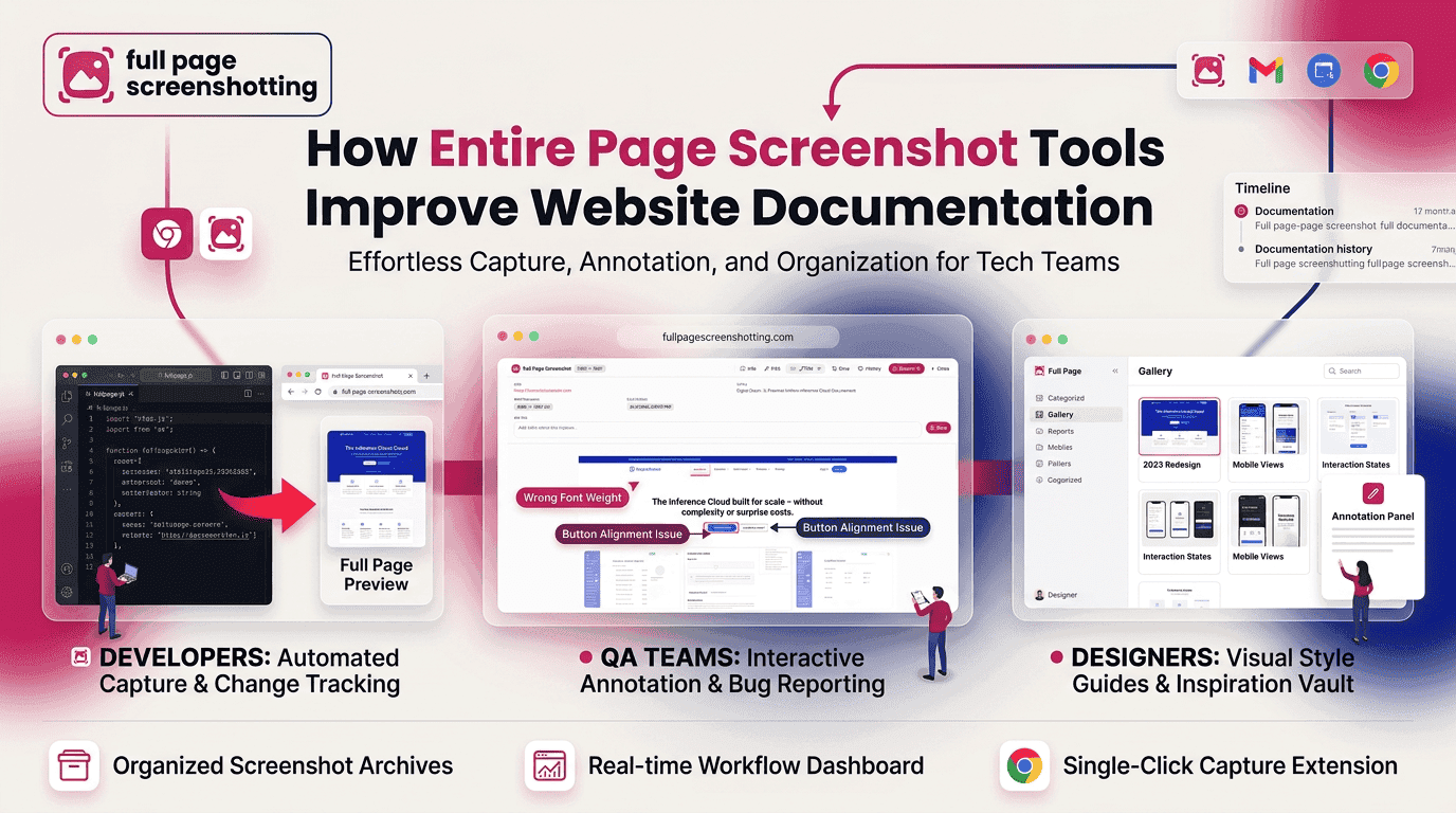 How Entire Page Screenshot Tools Improve Website Documentation