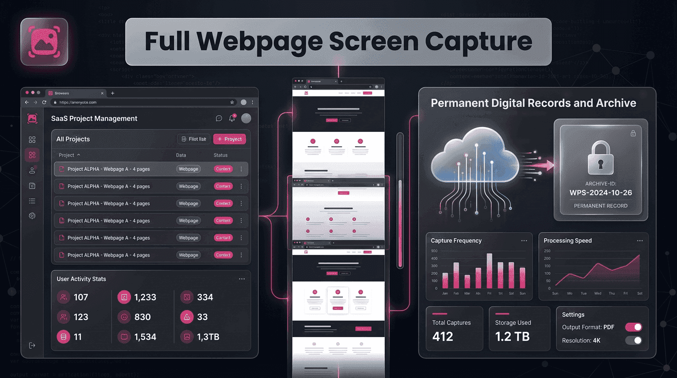 Turn Webpages into Permanent Records with Full Webpage Screen Capture