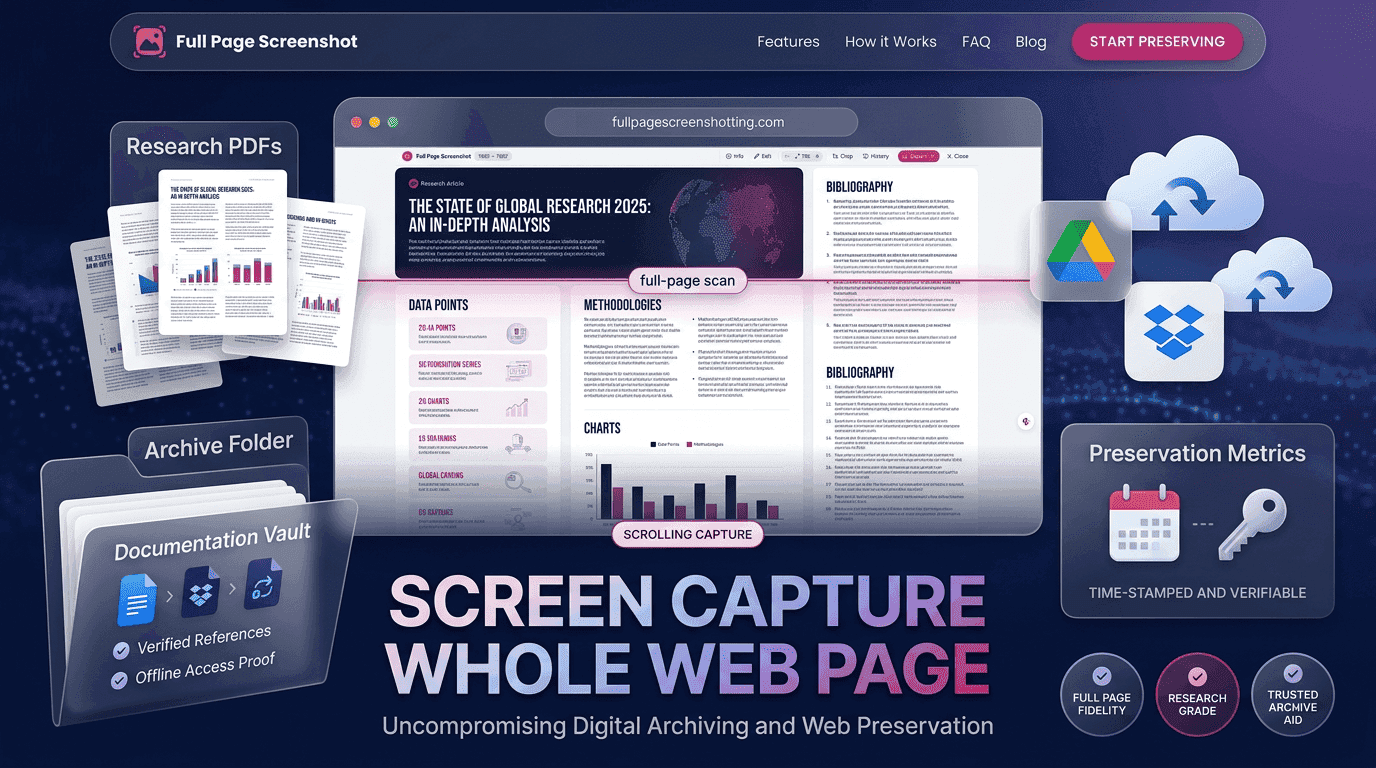 Screen capture whole web page