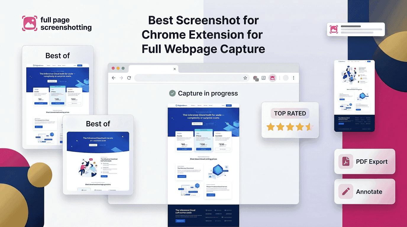 Best Screenshot for Chrome Extension for Full Webpage Capture