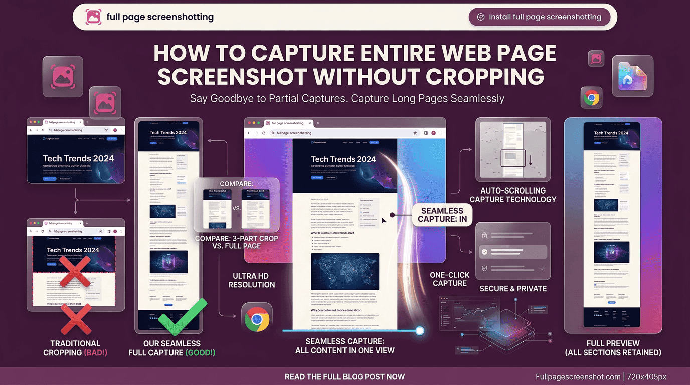How to Capture Entire Web Page Screenshot Without Cropping