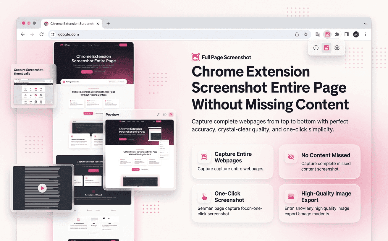 Chrome extension screenshot entire page