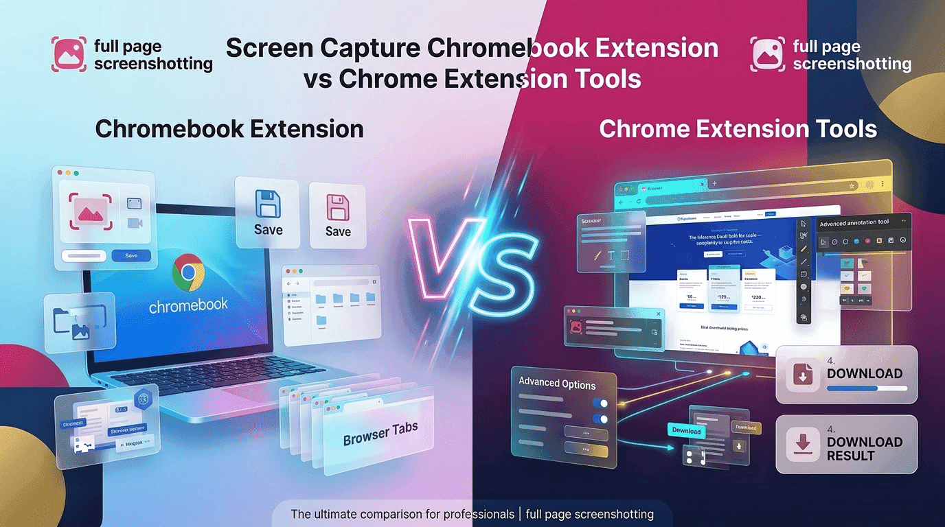 Screen Capture Chromebook Extension vs Chrome Extension Tools